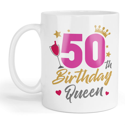 50th Birthday queen mug