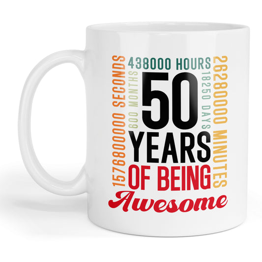 50 years of being awesome mug