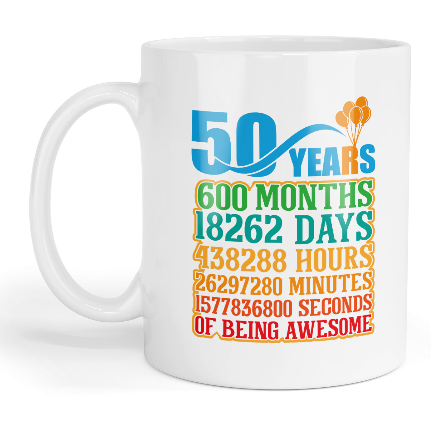50 years of being awesome mug
