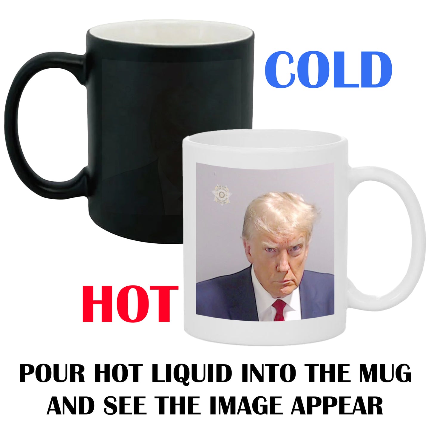 Donald Trump Jail Mugshot Colour Change Mug.