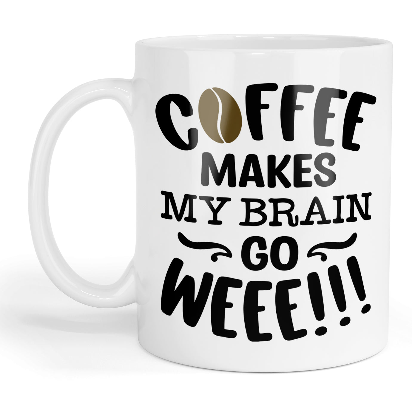 Coffee makes my brain go Wee mug