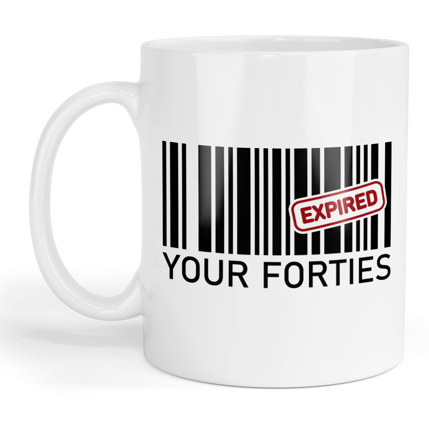 Your forties have expired mug.