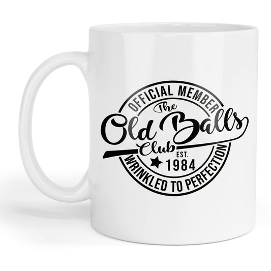 The old balls club est 1984 mug