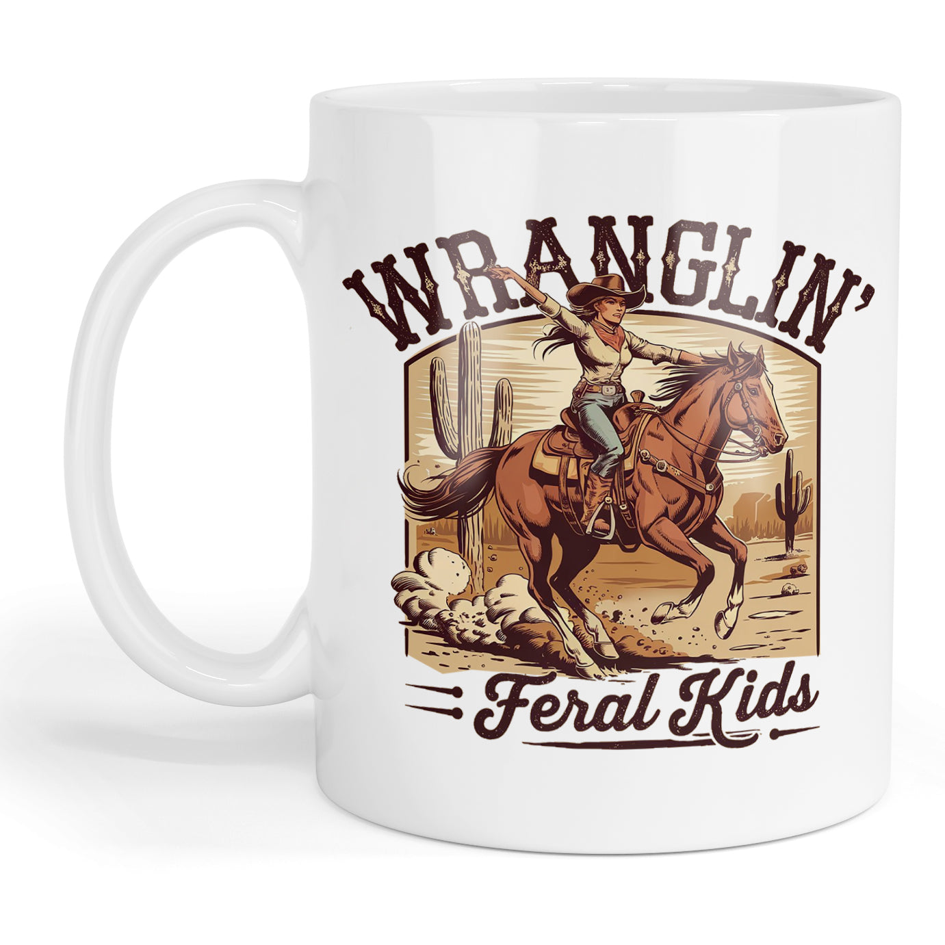 Wranglin feral kids mug