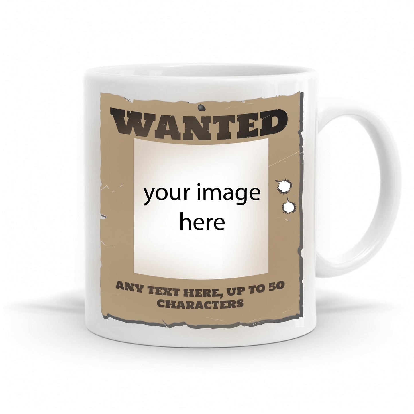 Personalised Wanted Poster mug.