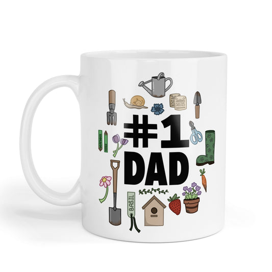 Number 1 DAD mug for gardeners