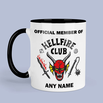 Personalised Stranger Things Hellfire Club Inspired Mug.