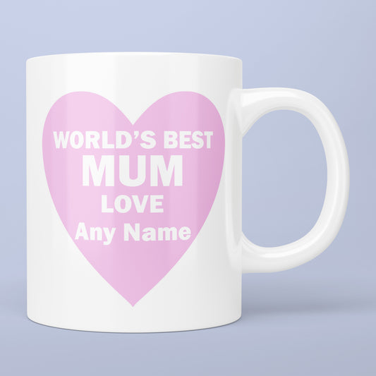 World's Best Mum Personalised Mug.