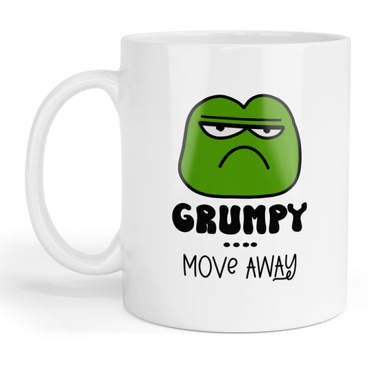 Grumpy move away mug