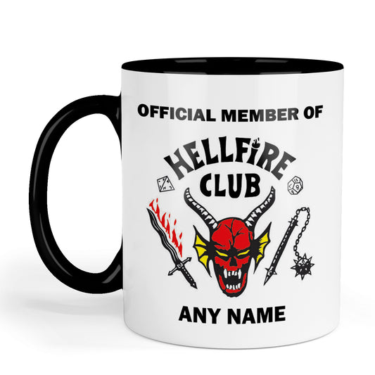 Personalised Stranger Things Hellfire Club Inspired Mug.