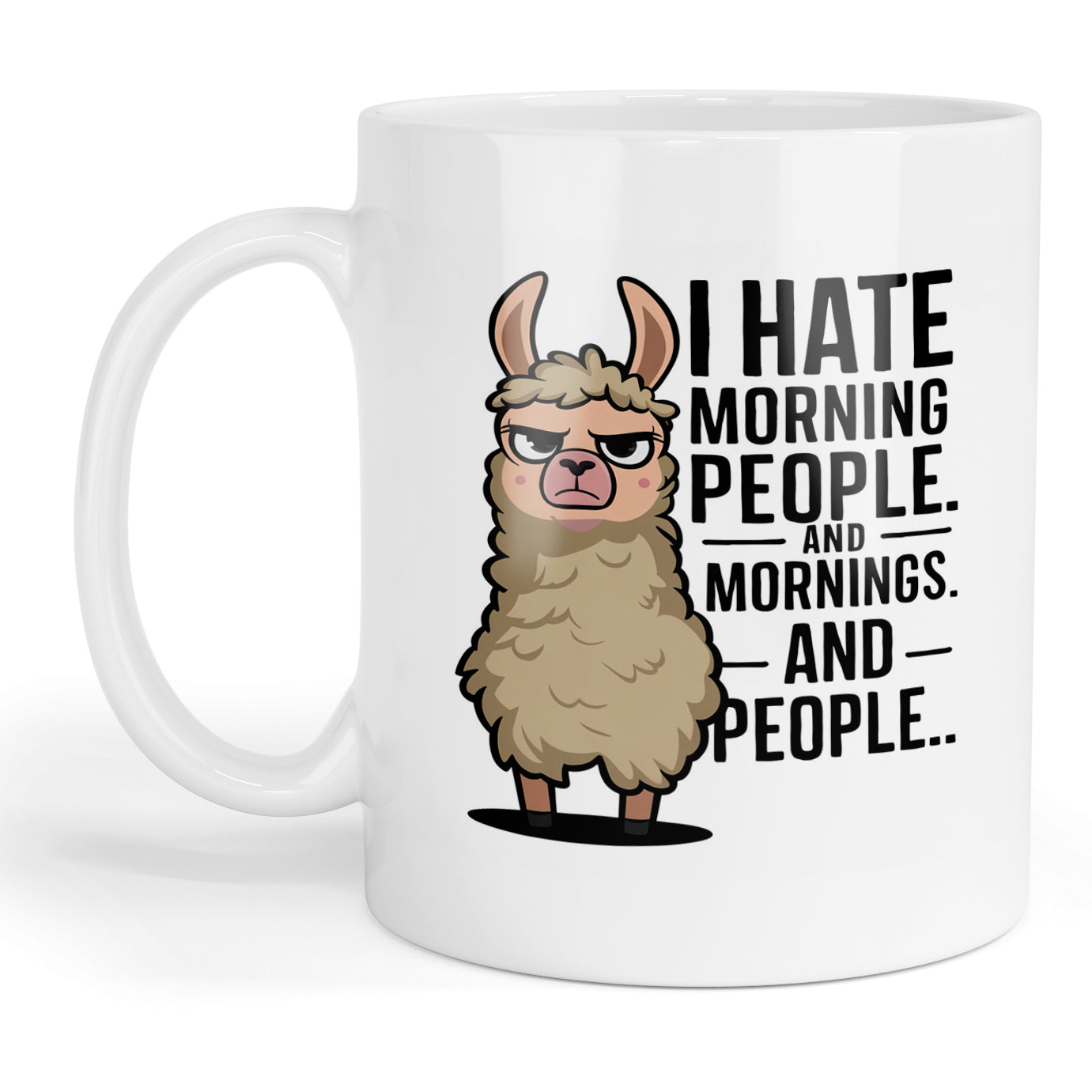 I hate morning people mug