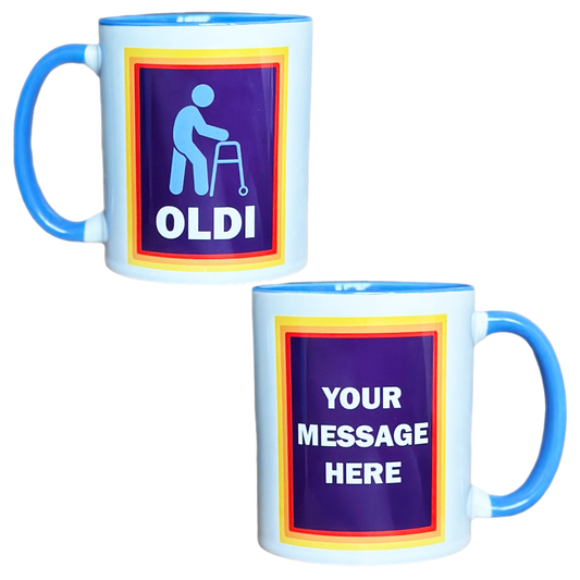 Personalised Oldi Mug.