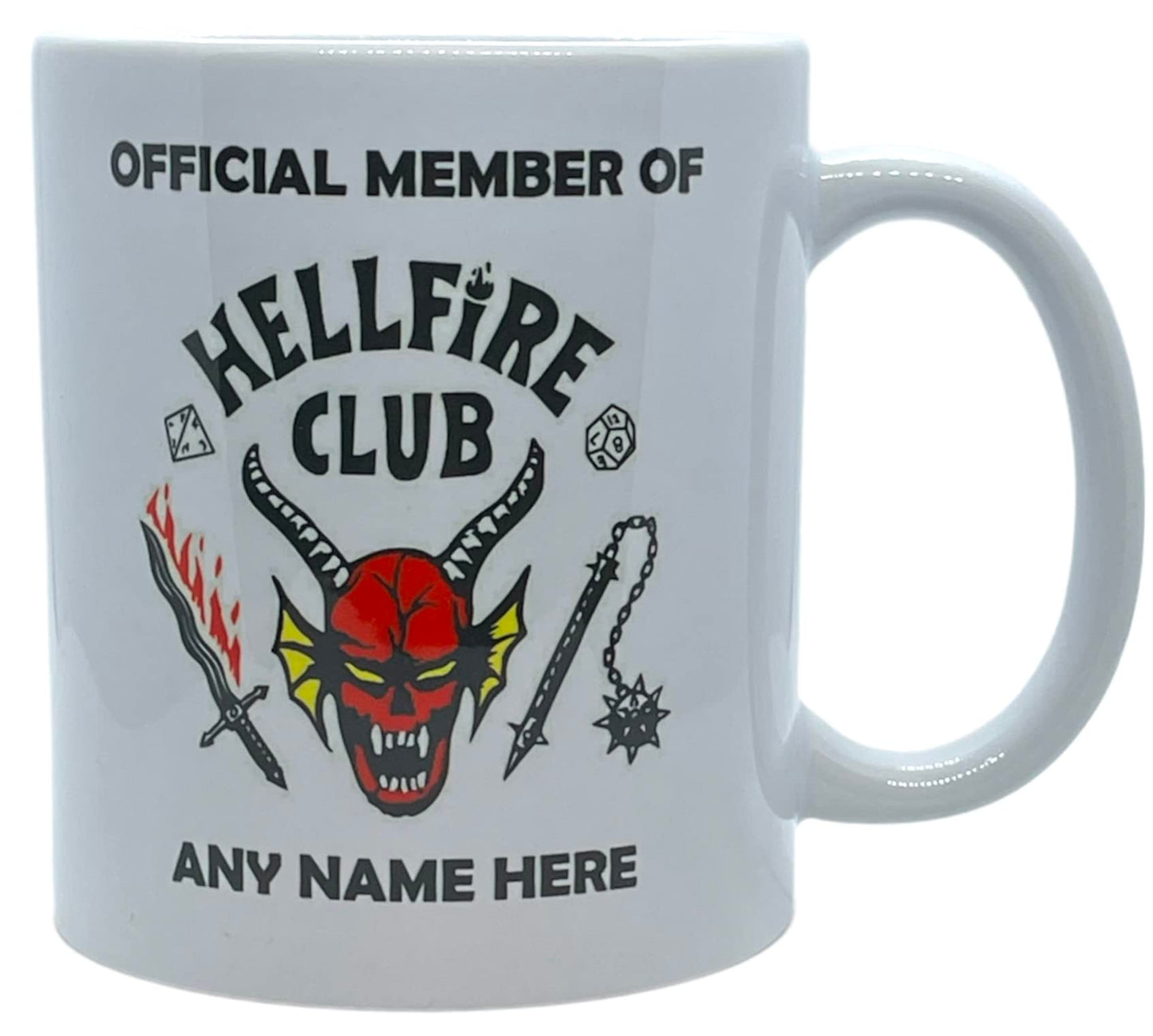 Personalised Stranger Things Hellfire Club Inspired Mug.